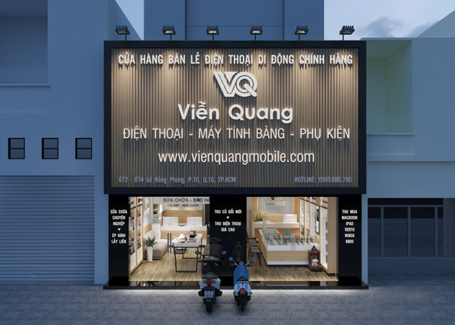 Bảng hiệu cửa hàng điện thoại đẹp ấn tượng tại Phan Thiết, Bình Thuận