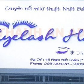 Làm bảng hiệu tiệm Nail, nối mi Phan Thiết